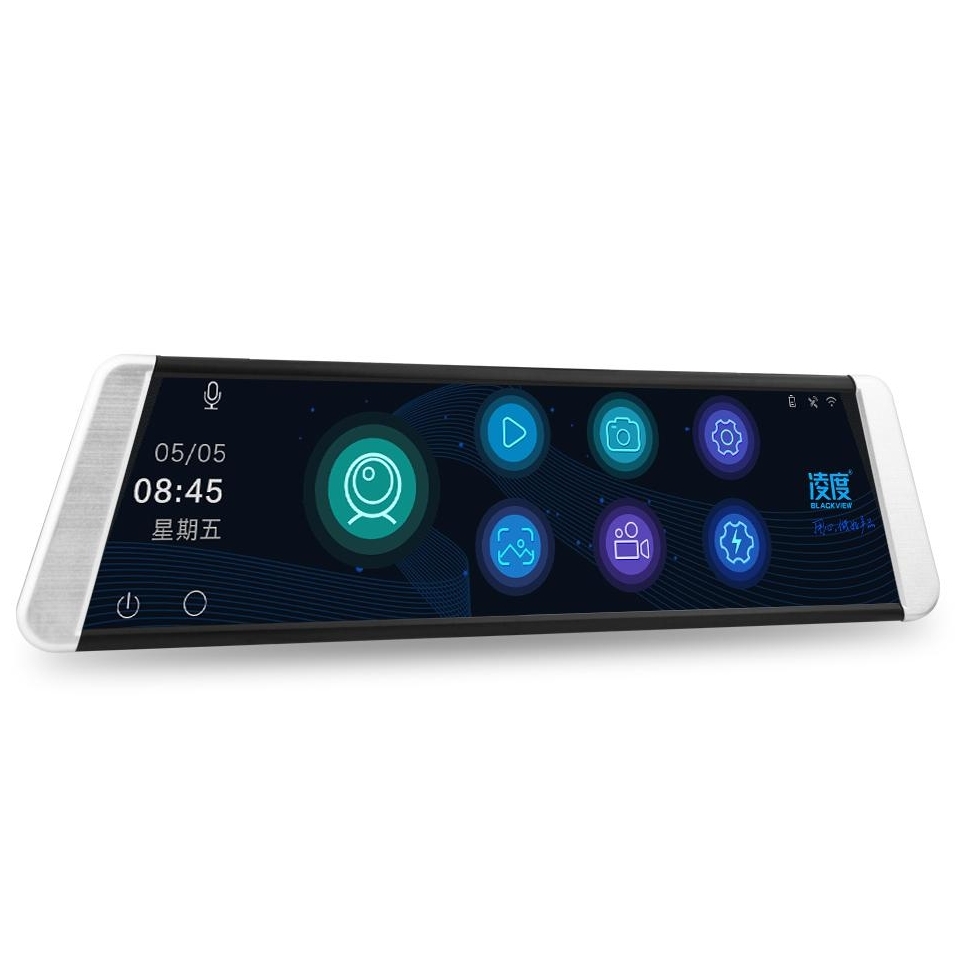 Veidrodžio tipo vaizdo registratorius BLACKVIEW HS790B WIFI su papildoma kamera ir liečiamu ekranu