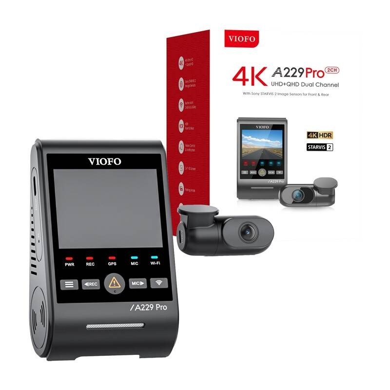 IOFO A229 PRO 2CH 4K + 2K WiFi, GPS vaizdo registratorius