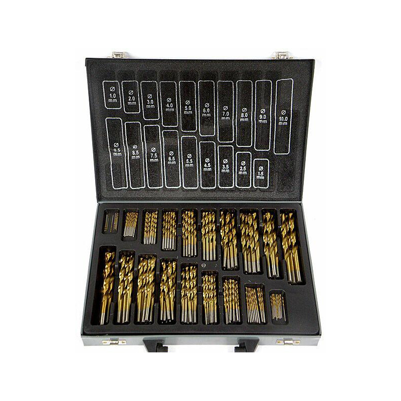 10410 METAL TITAN grąžtai KPL.170vnt. /SIDABRAS