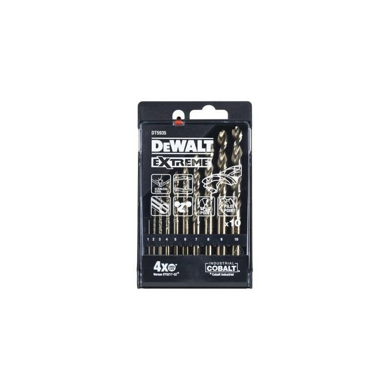 DT5935-QZ DEWALT grąžtai KOBALT KPL.10vnt.