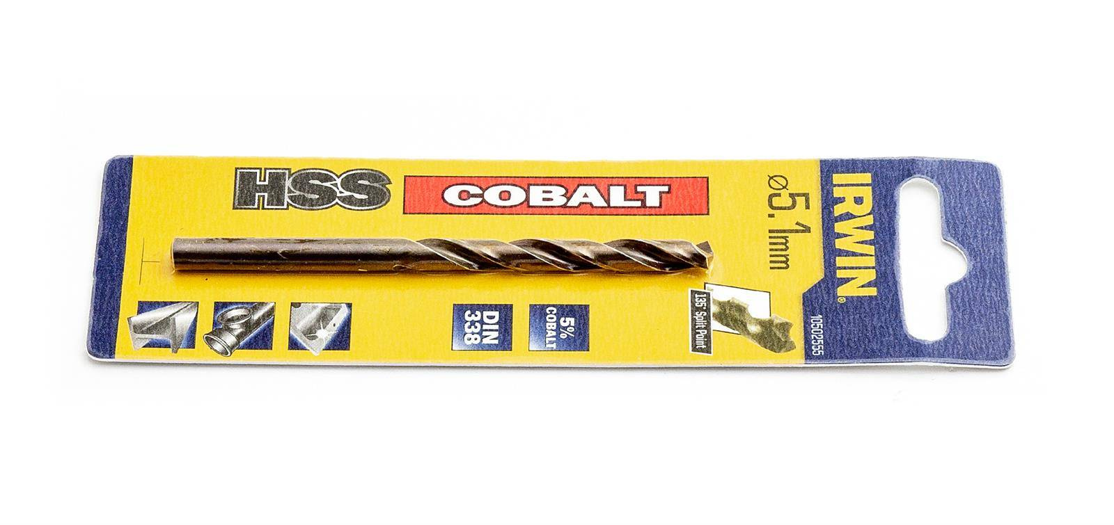 Irwin grąžtai 10502555 HSS kobaltas 5.1