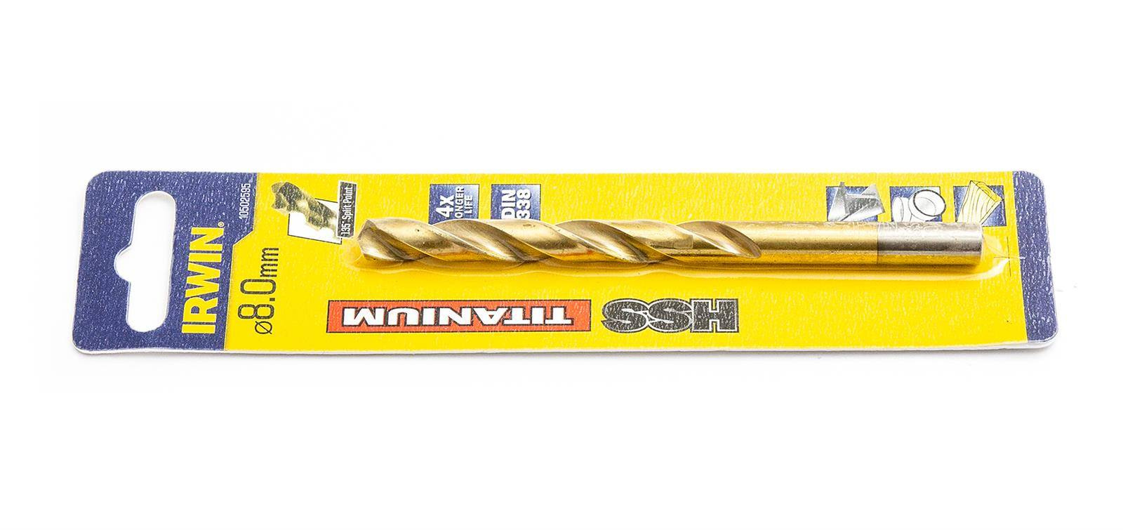 Irwin grąžtas 10502595 HSS Titanium 8.0