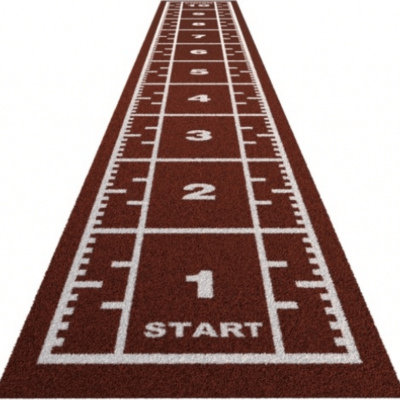 Grindų danga su dirbtine žole Trackz Premium Range 10,4 × 1,33 m (Spalva: Raudona)