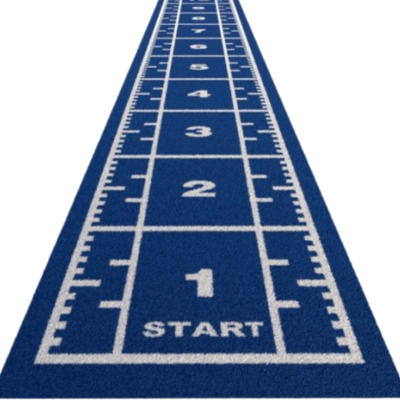 Grindų danga su dirbtine žole Trackz Premium Range 15,4 × 1,33 m (Spalva: Mėlyna)