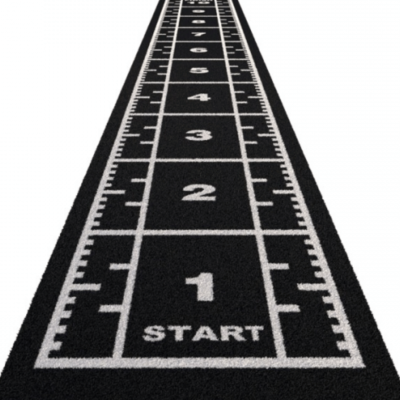 Grindų danga su dirbtine žole Trackz Premium Range 15,4 × 1,33 m (Spalva: Juoda)