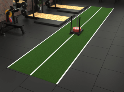 Grindų danga su dirbtine žole Trackz Uni Sprint 20 × 2 m (Spalva: Žalia)