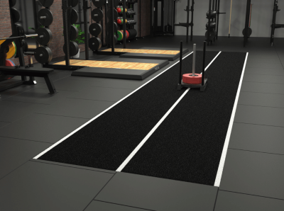 Grindų danga su dirbtine žole Trackz Uni Sprint 30 × 2 m (Spalva: Juoda)
