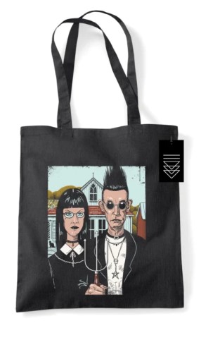 American Goth Black Tote Bag