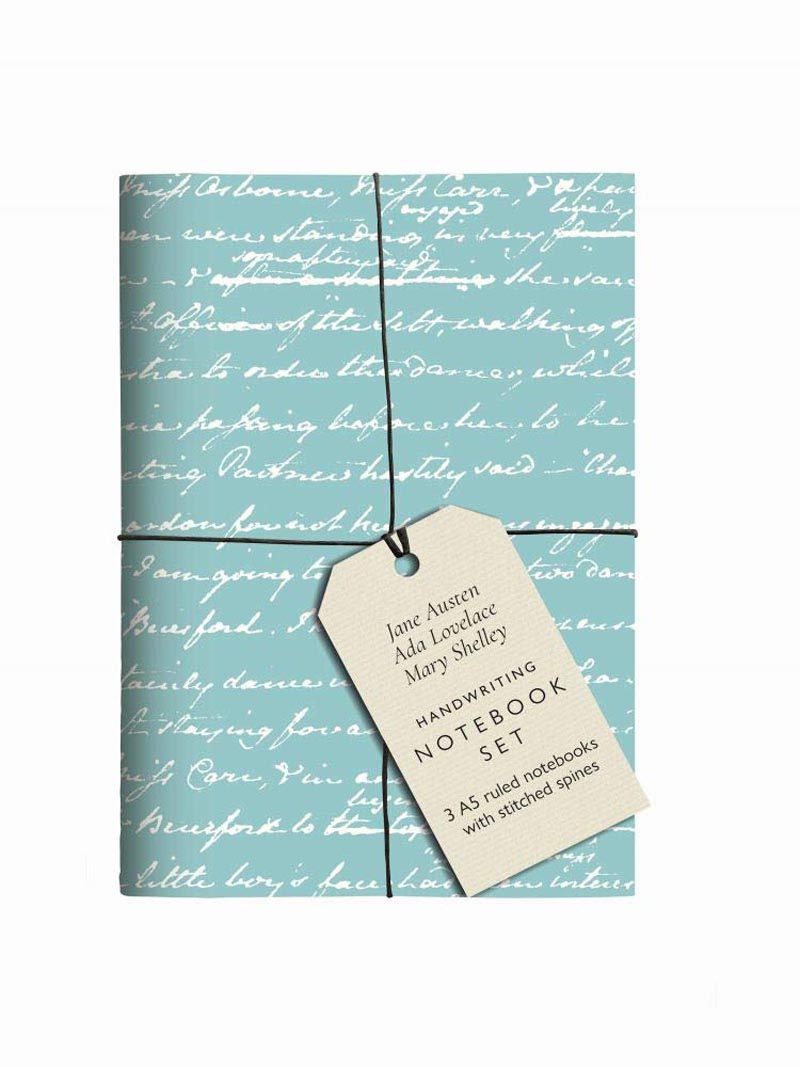 Handwriting Notebook Set: Jane Austen, Ada Lovelace, Mary Shelley