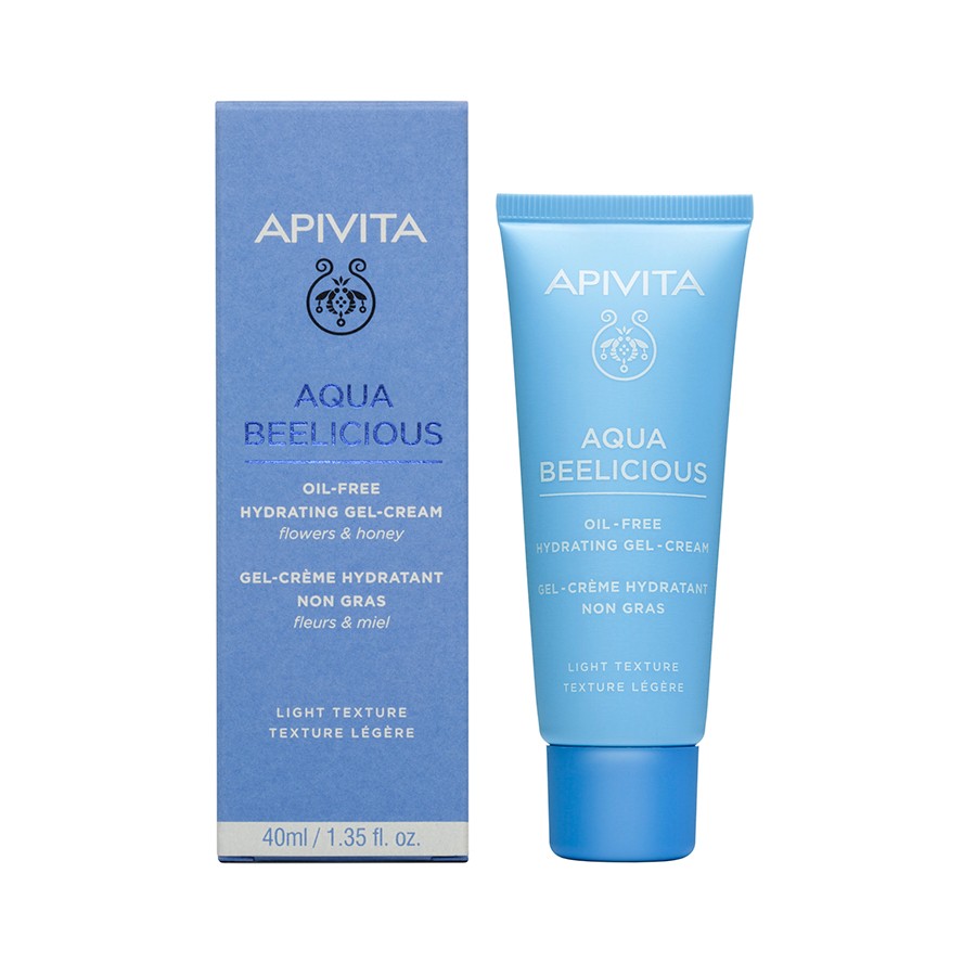 APIVITA AQUA BEELICIOUS veido kremas-želė be aliejaus riebiai ir mišriai odai 40 ml