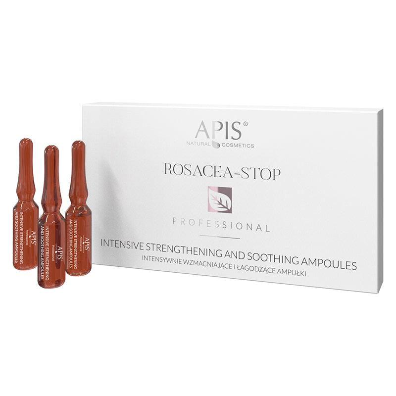 APIS ROSACEA - STOP Intensyviai raminančios ir stiprinančios ampulės su Agascalm™ kompleksu, 10x3 ml