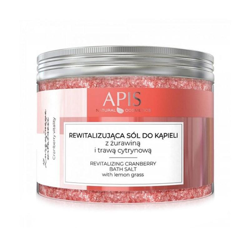 APIS CRANBERRY gaivinanti vonios druska su spanguolėmis ir citrinžole, 650 g