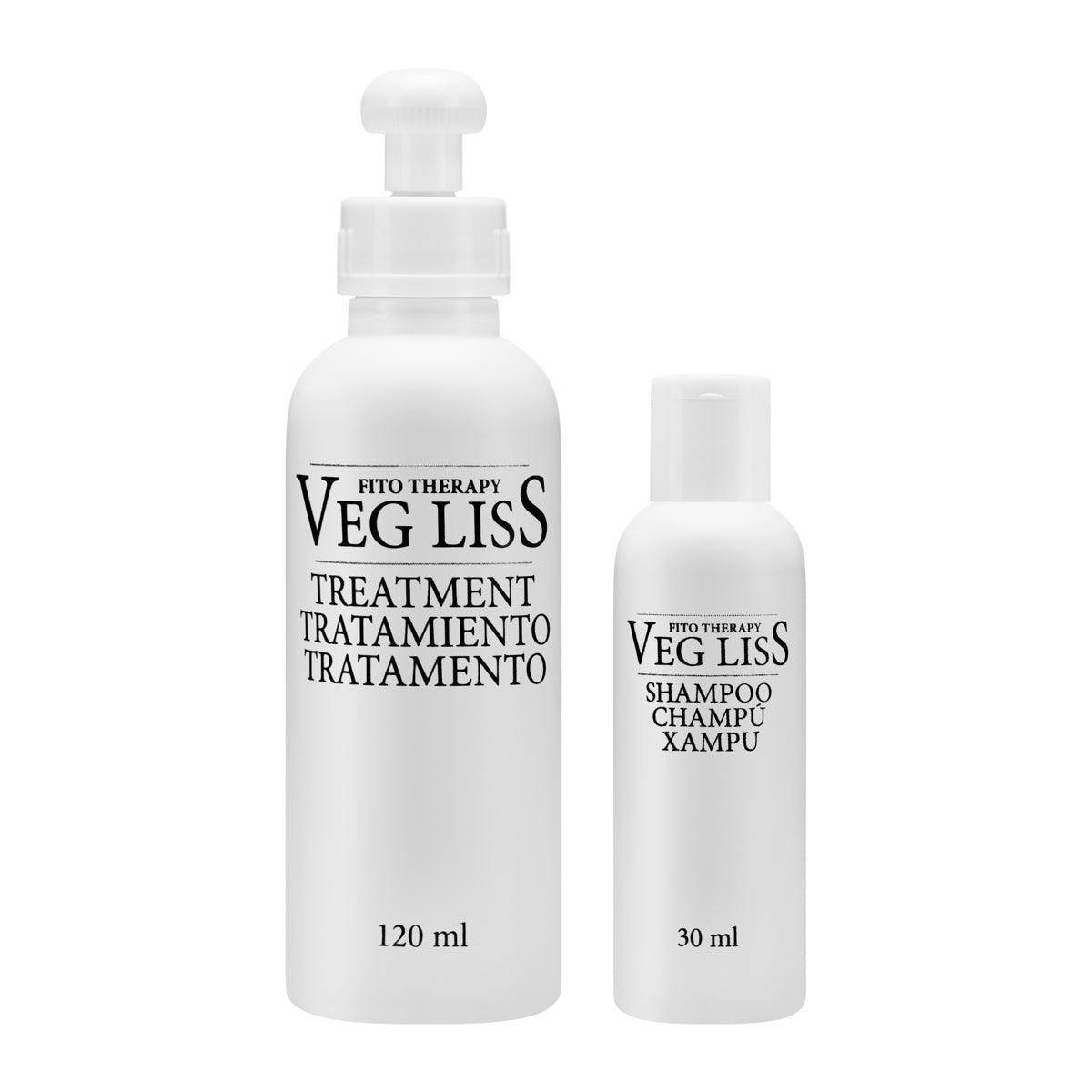 ALTERLOOK PROFESSIONAL VEG LISS veganiška braziliška plaukų tiesinimo priemonė 120ml + 30ml šampūnas