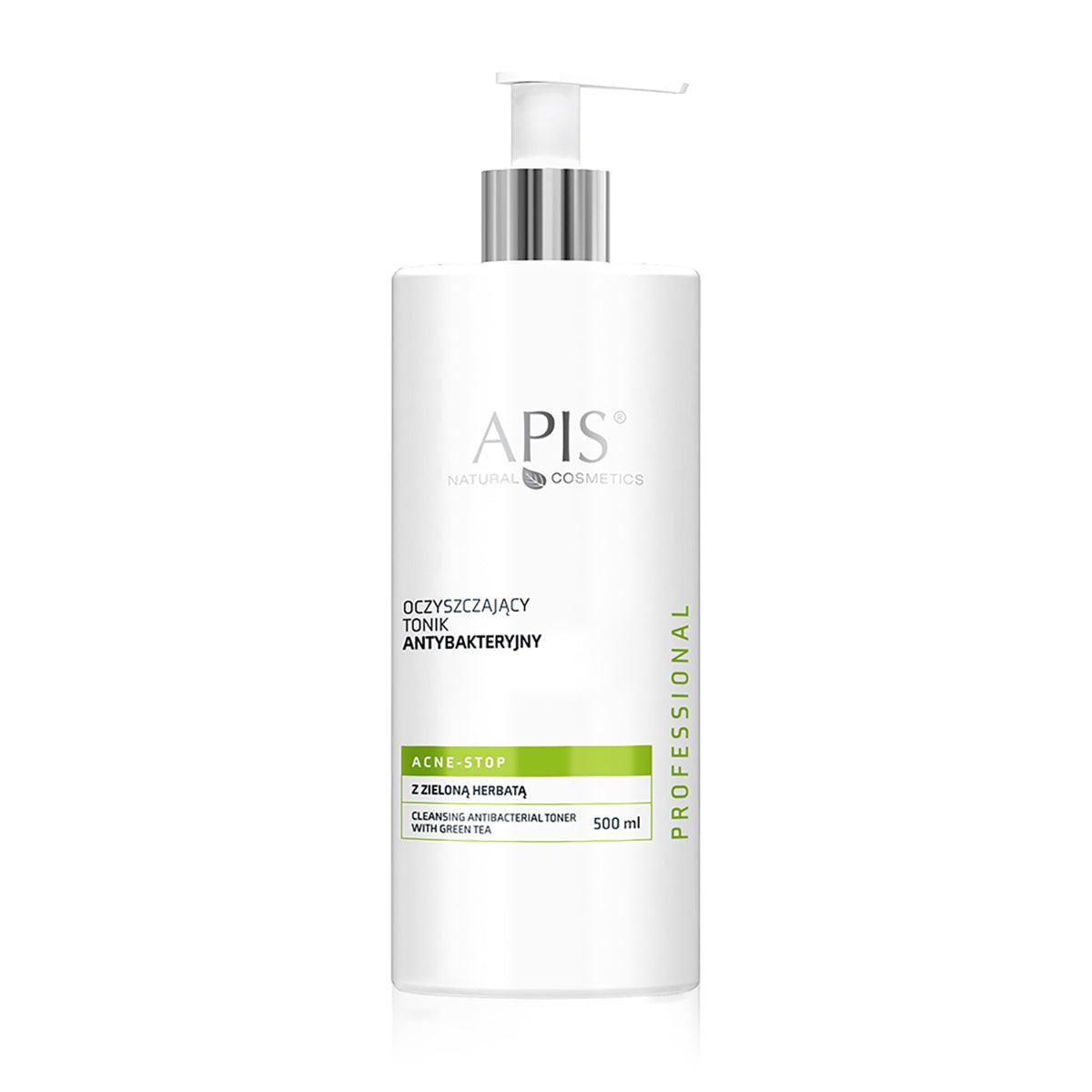 APIS ACNE-STOP antibakterinis valomasis tonikas su žaliąja arbata, 500 ml