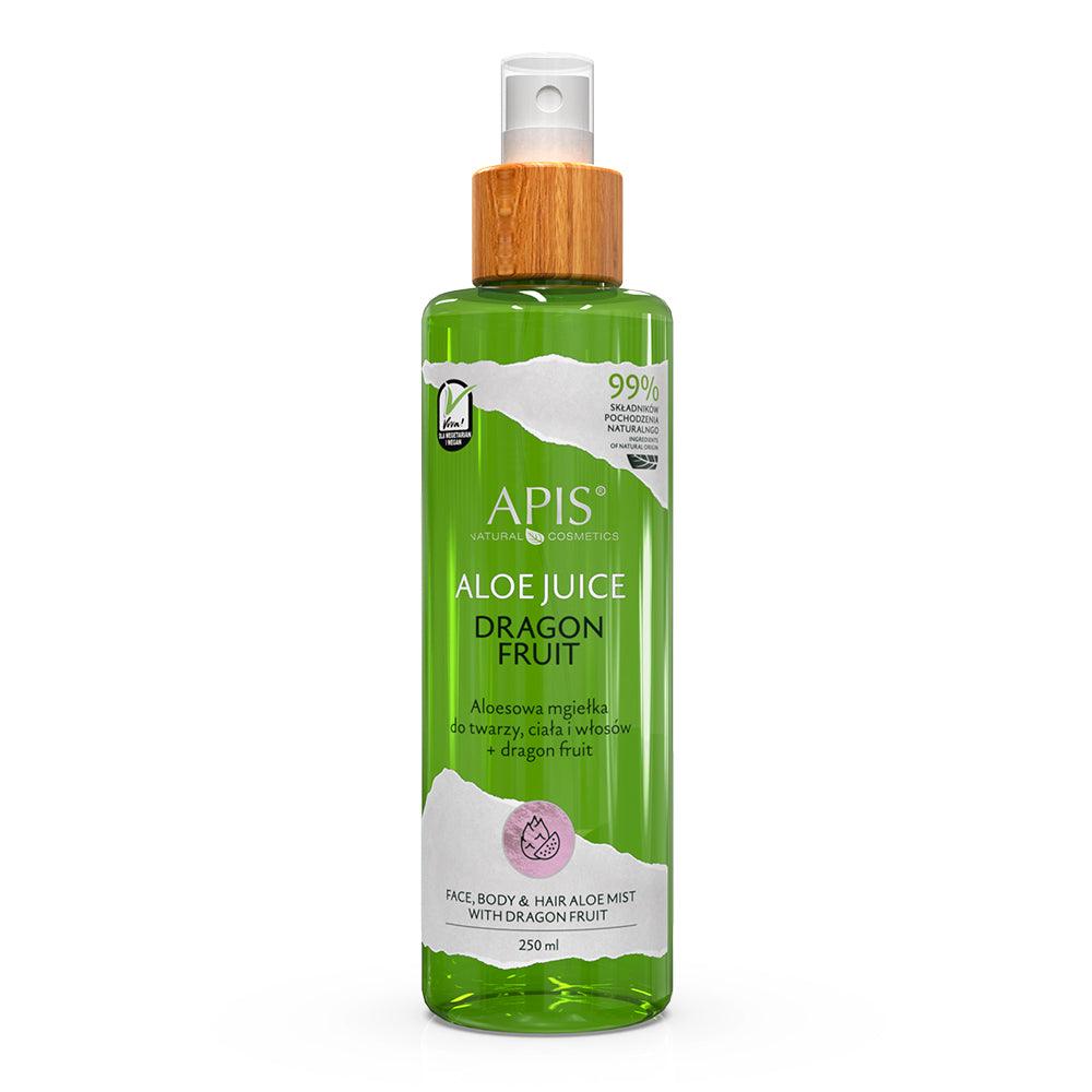 APIS NATURAL kūno purškiklis su alijošiaus ir drakono vaisiaus ektraktu, 250 ml