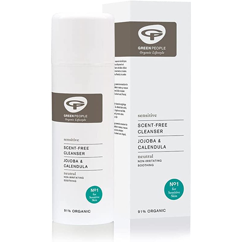 Bekvapis prausiklis jautriai veido odai GREEN PEOPLE, 150 ml