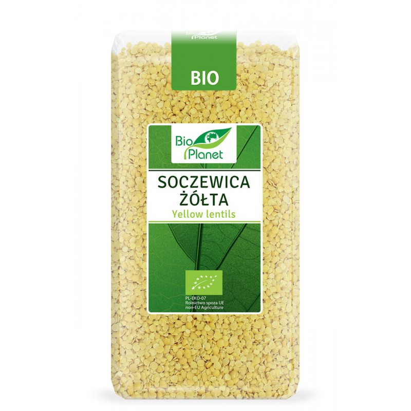 Ekologiški geltonieji lęšiai BIO PLANET, 500 g