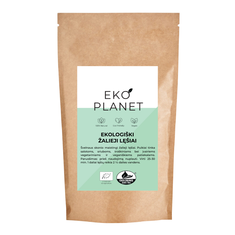 Ekologiški žalieji lęšiai EKO PLANET, 400 g