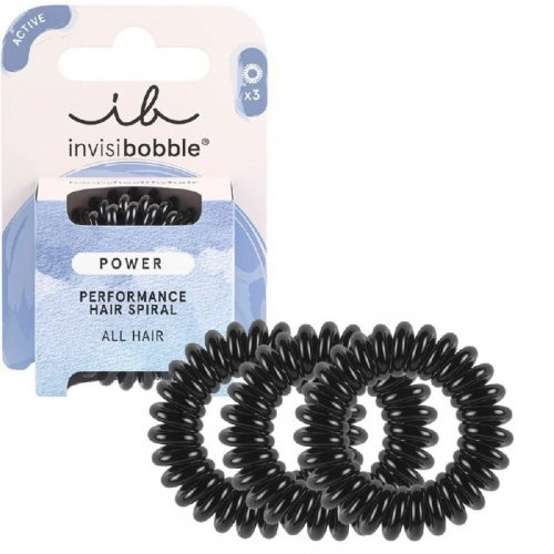 Invisibobble Power Performance Hair Spiral Gumytės plaukams, True Black