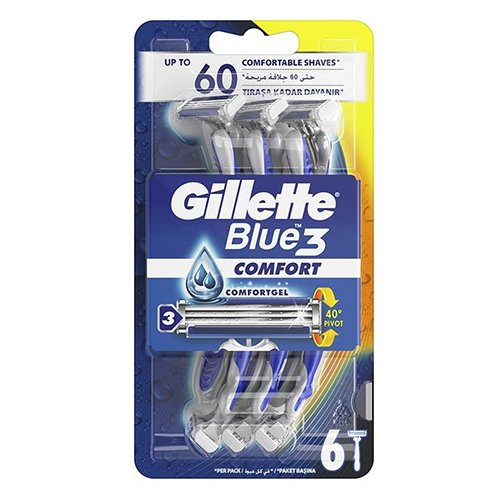 Vienkartiniai skustuvai GILLETTE BLUE 3 COMFORT, 6 vnt.
