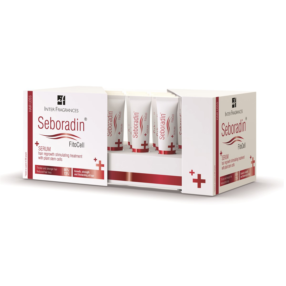 SEBORADIN FITOCELL, serumas, skatinantis plaukų augimą, 15 vnt. x 6 g