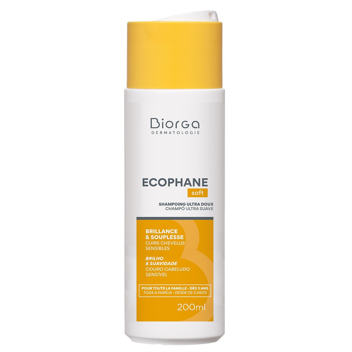BIORGA ECOPHANE SOFT, ypač švelnus šampūnas, 200 ml