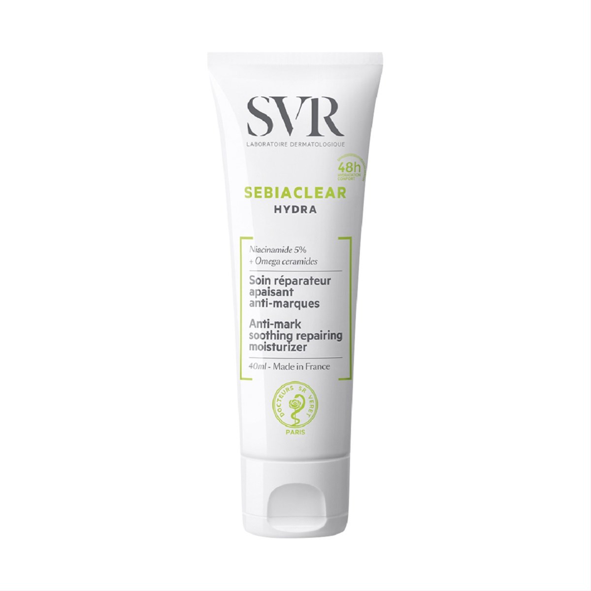 SVR SEBIACLEAR HYDRA, drėkinamasis veido kremas riebiai, mišriai odai, 40 ml