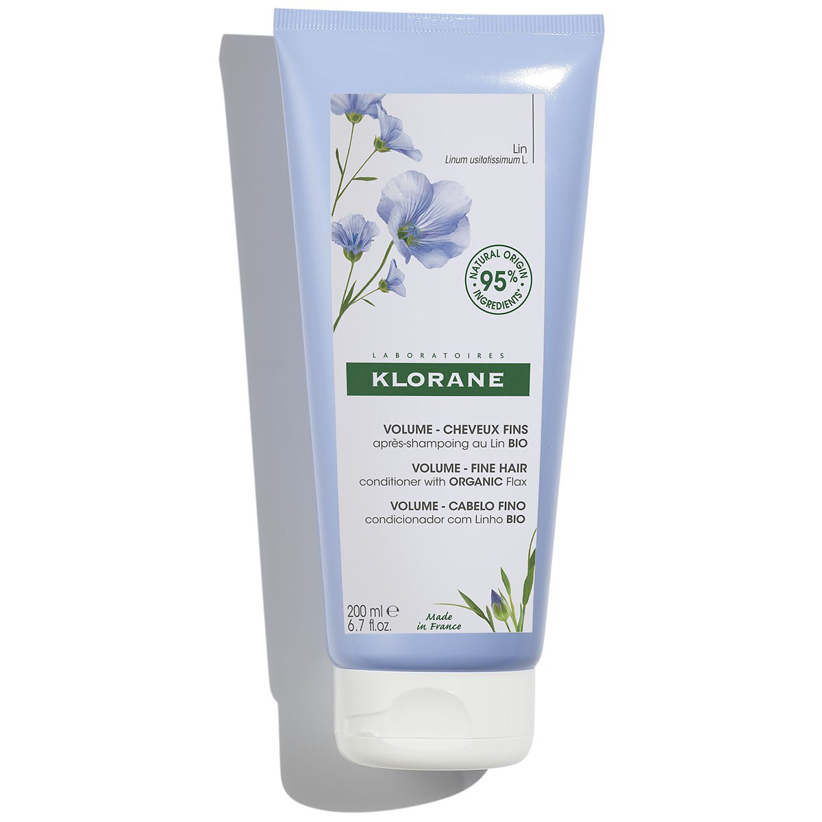 KLORANE, balzamas ploniems plaukams su sėjamųjų linų ekstraktu, 200ml