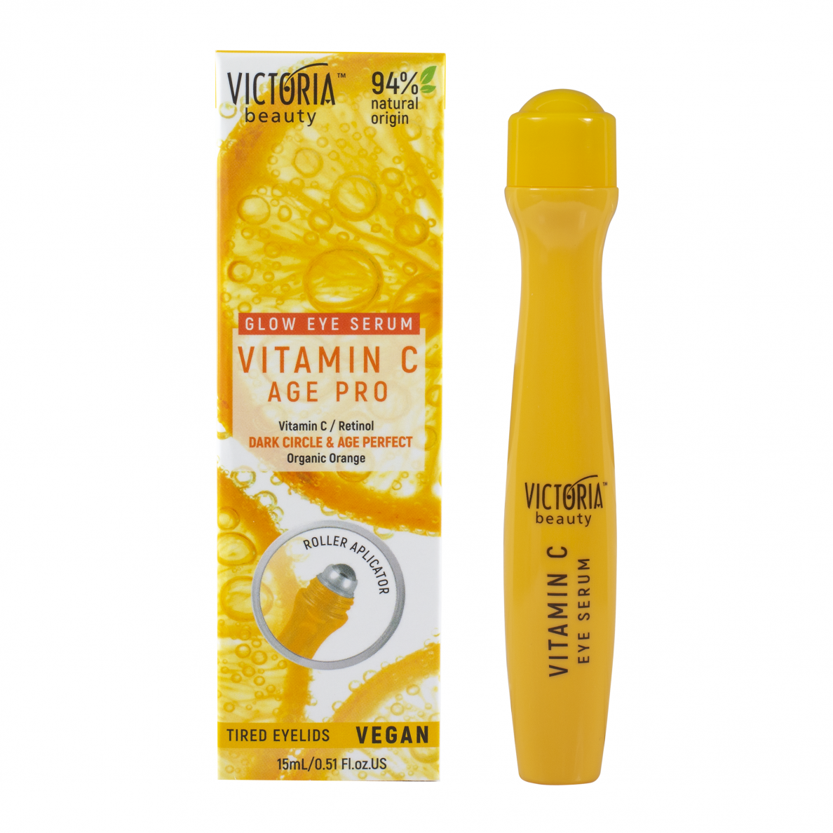 Victoria Beauty paakių serumas su vit C, retinoliu ir apelsinų ekstraktu, 15ml