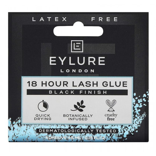 Eylure 18 Hour Lash Glue Black Finish Dirbtinių blakstienų klijai, Black