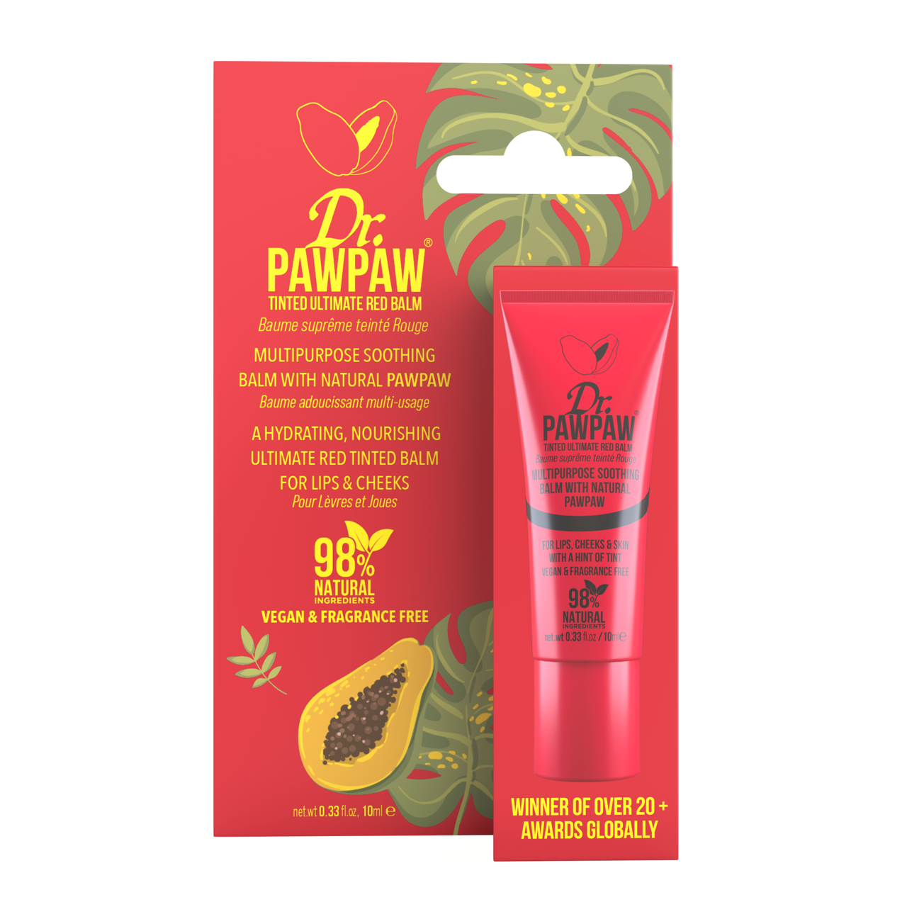 Dr.PAWPAW lūpų balzamas ULTIMATE RED, 10ml