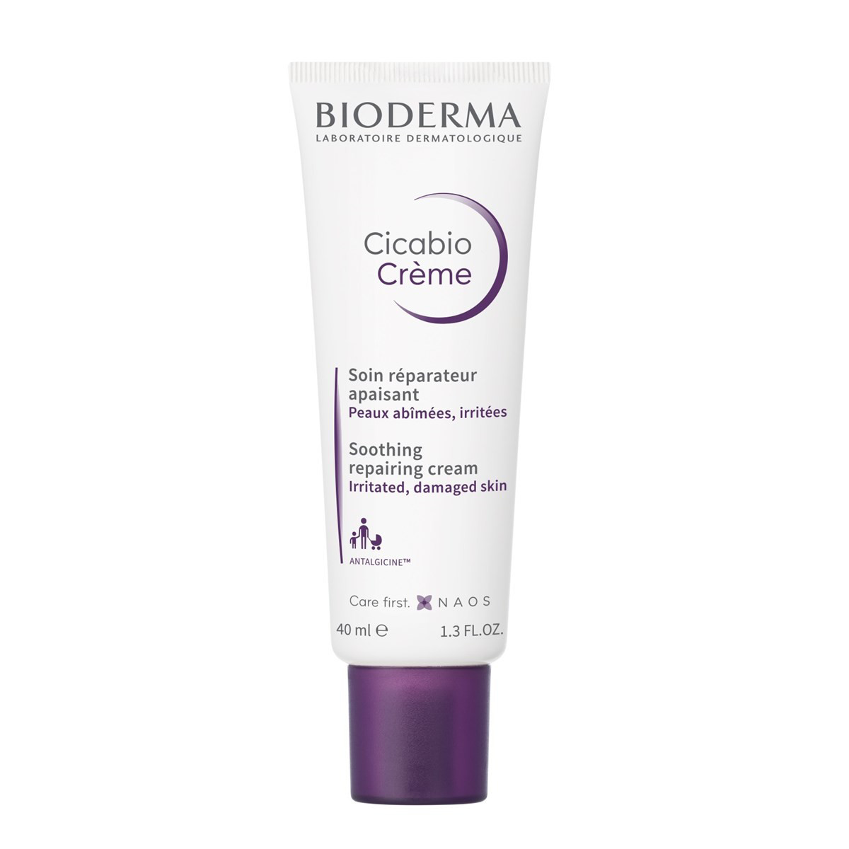 BIODERMA CICABIO CREME, odos atsinaujinimą skatinants kremas sudirgintai, pažeistai odai, 40 ml