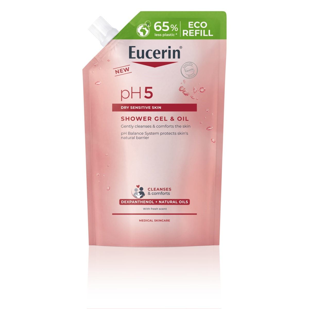 EUCERIN PH5, dušo gelis ir aliejus, papildymas, 400ml