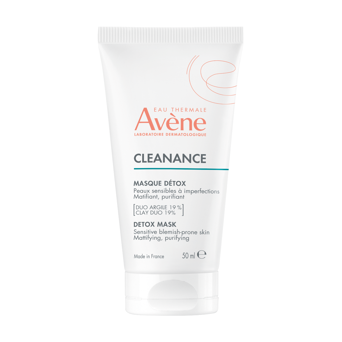AVENE CLEANANCE DETOX MASK, detoksikuojamoji veido kaukė, 50ml