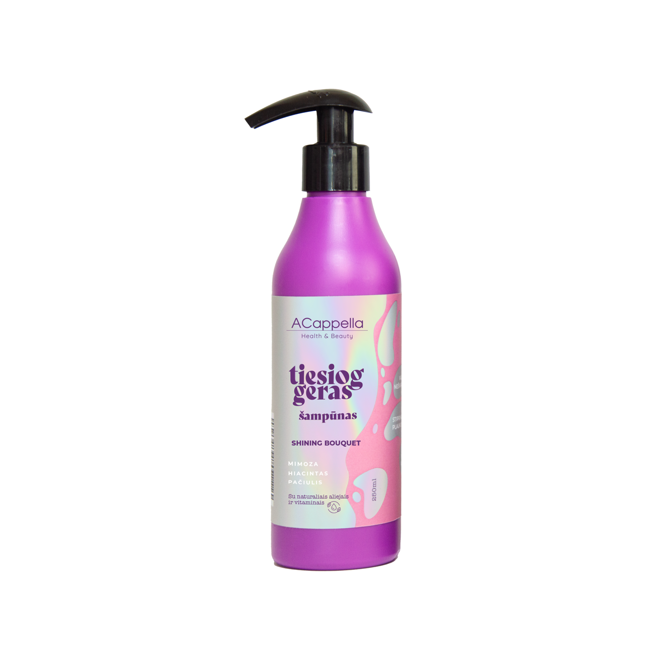 ACappella TIESIOG GERAS šampūnas, SHINING BOUQUET, 250 ml