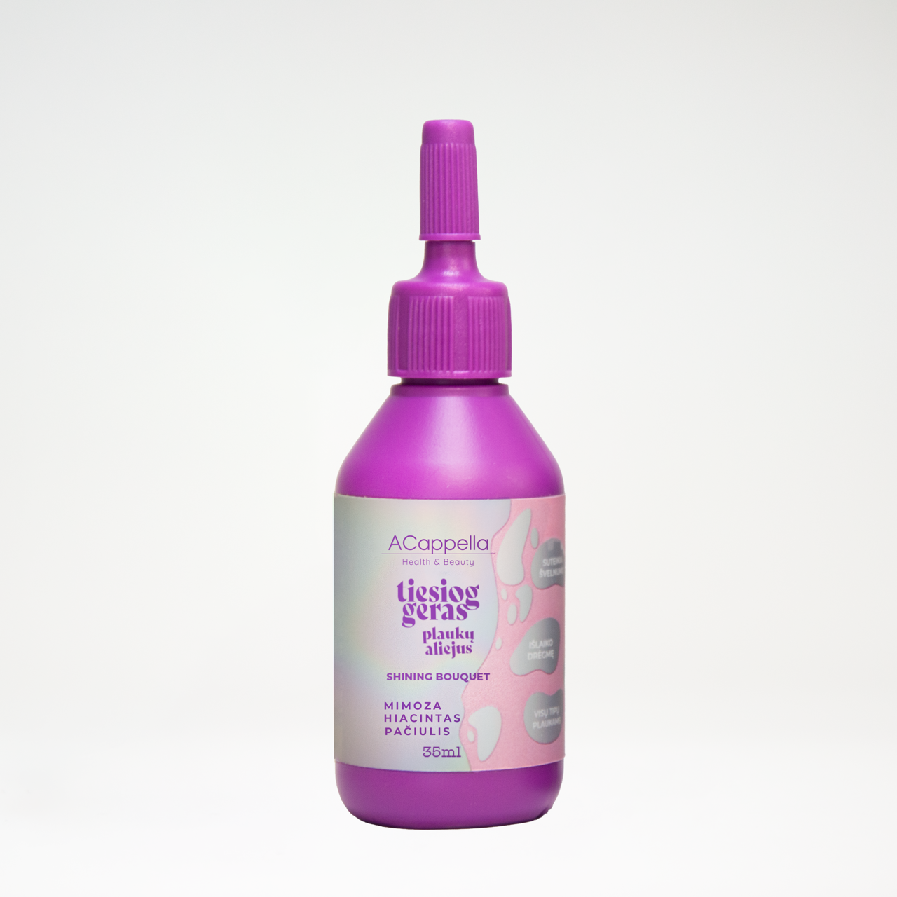 ACappella TIESIOG GERAS plaukų aliejus, SHINING BOUQUET, 35 ml