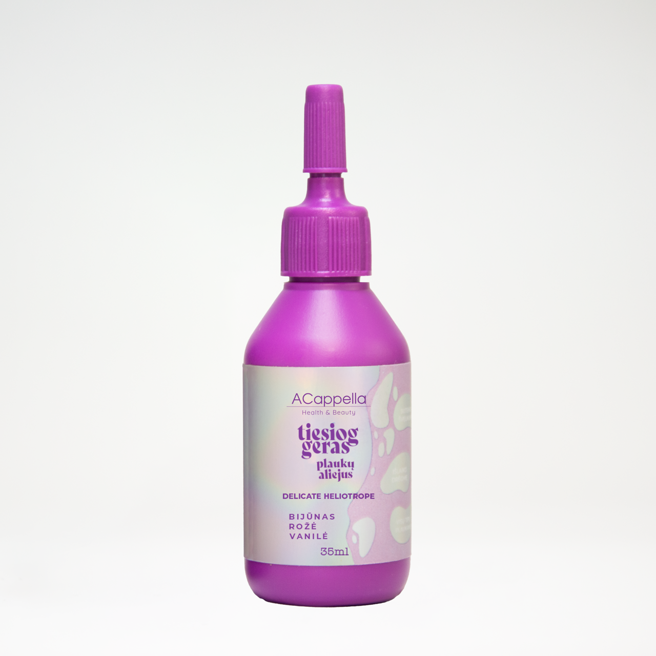 ACappella TIESIOG GERAS plaukų aliejus, DELICATE HELIOTROPE, 35 ml