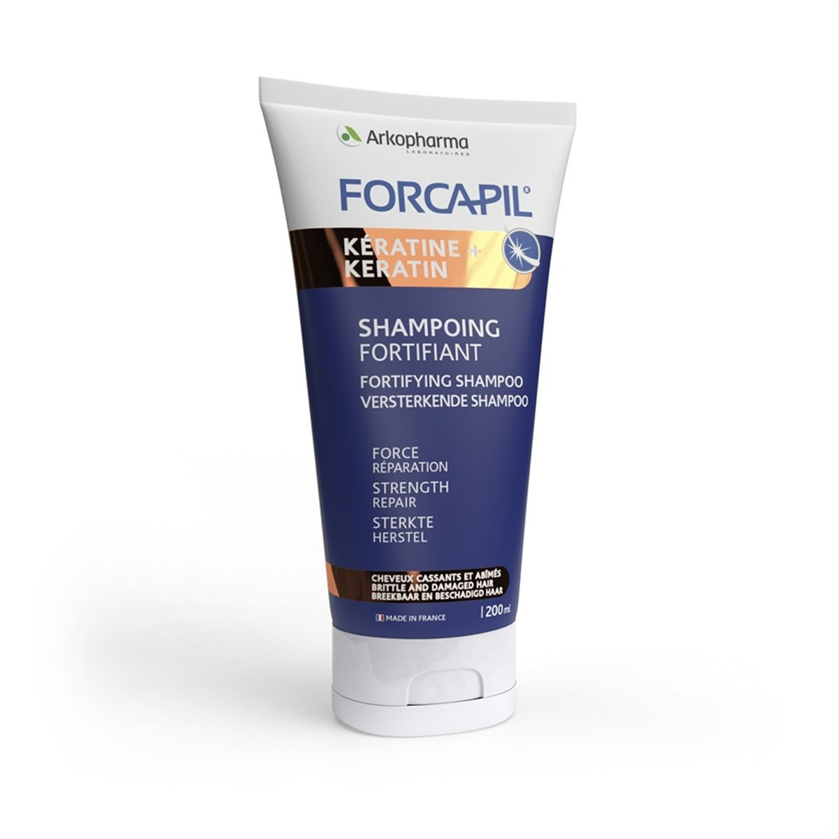 FORCAPIL KERATIN+ FORTIFYING, FORTIFYING šampūnas su keratinu, 200ml