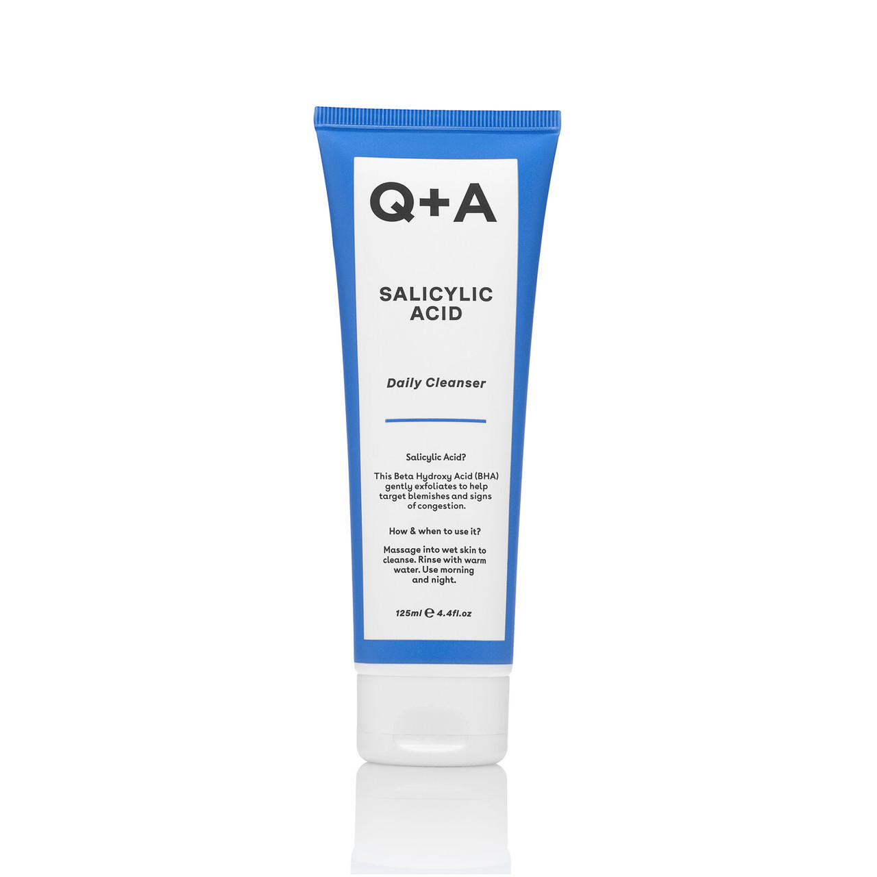 Q+A SALICYLIC ACID DAILY CLEANSER, kasdienis veido prausiklis su salicilo rūgštimi, 125ml