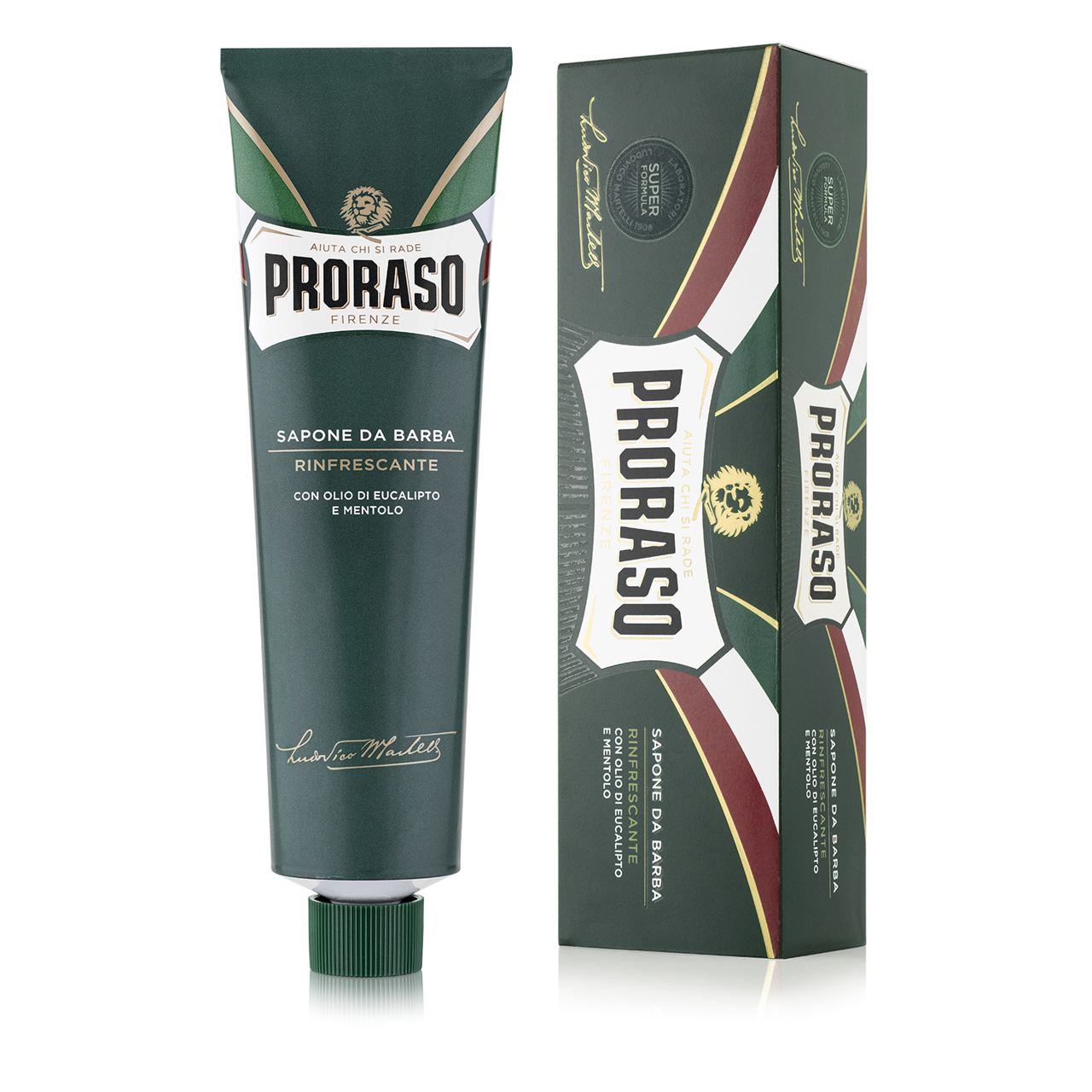 PRORASO GREEN SHAVING CREAM, gaivinantis skutimosi kremas, 150ml