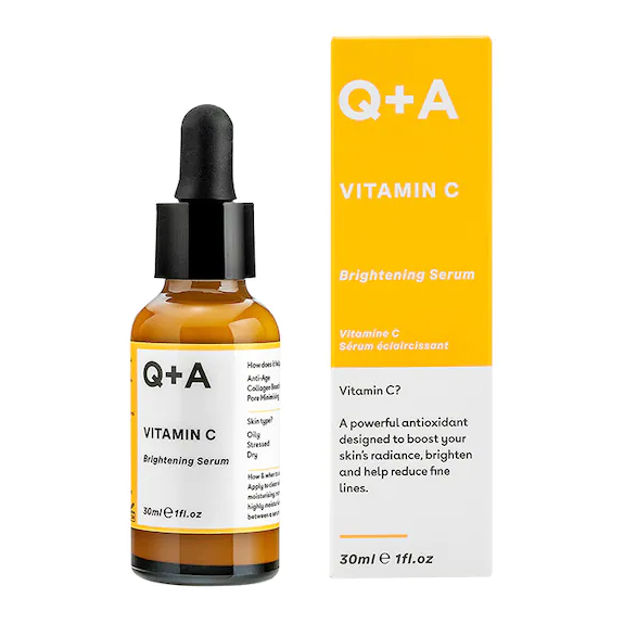 Q+A VITAMIN C BRIGHTENING SERUM, skaistinamasis serumas su vitaminu C, 30ml