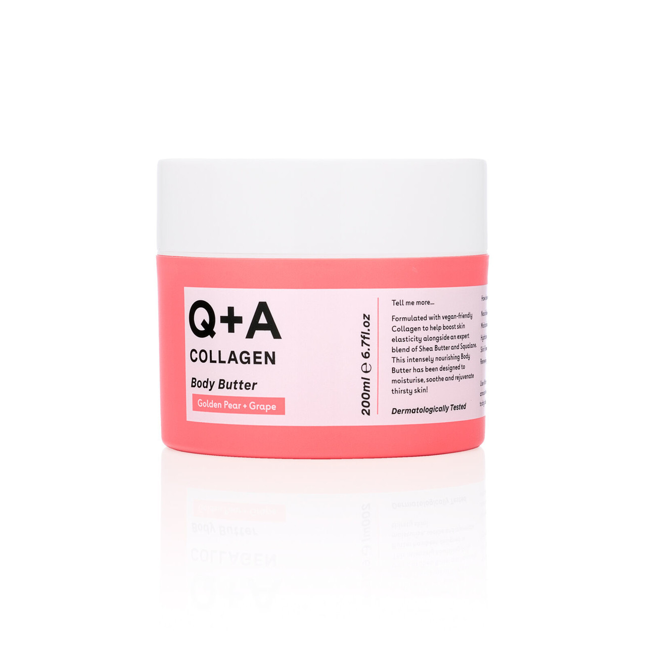 Q+A COLLAGEN BODY BUTTER, kūno sviestas su kolagenu, 200ml