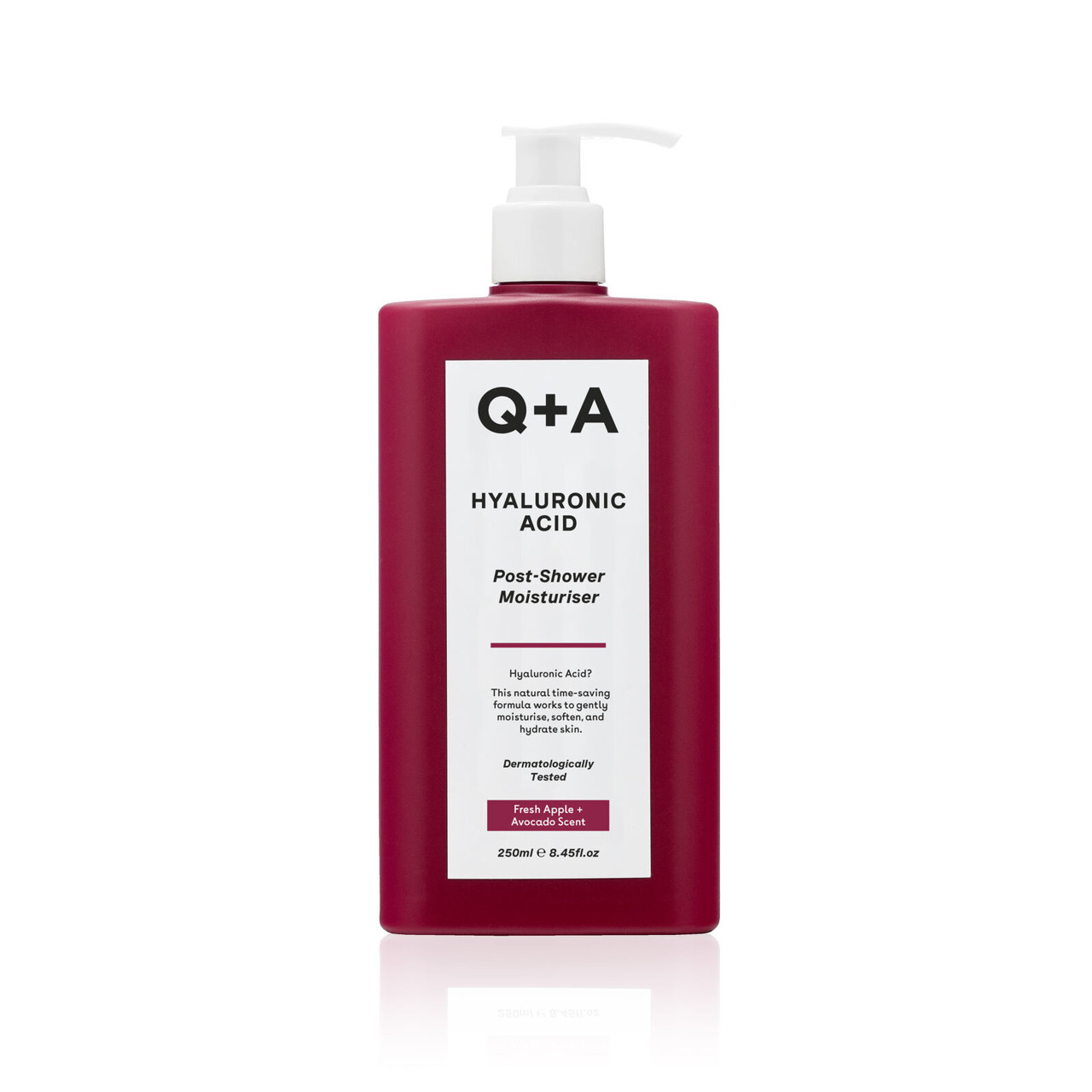 Q+A HYALURONIC ACID POST-SHOWER MOISTURIZER, drėkinamasis kūno kremas su hialurono rūgštimi, 250ml