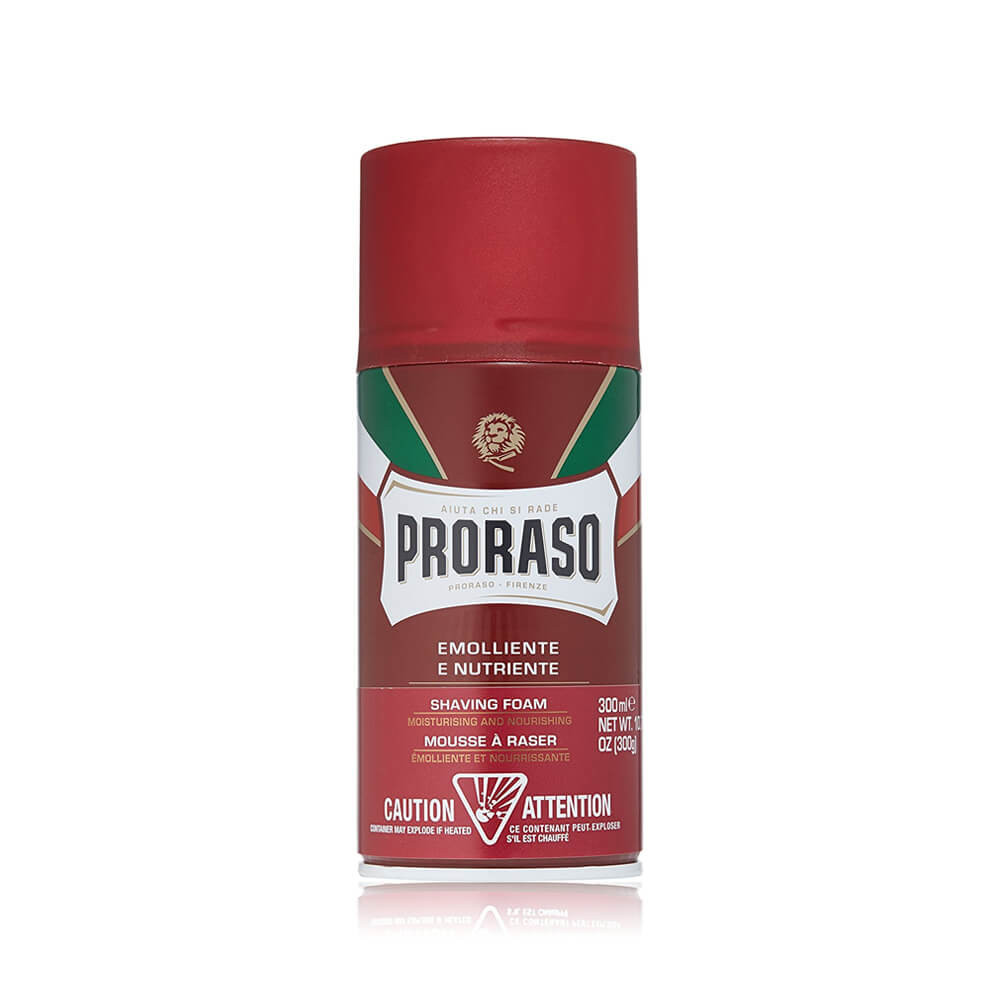 PRORASO RED SHAVING FOAM, maitinančios skutimosi putos, 300ml
