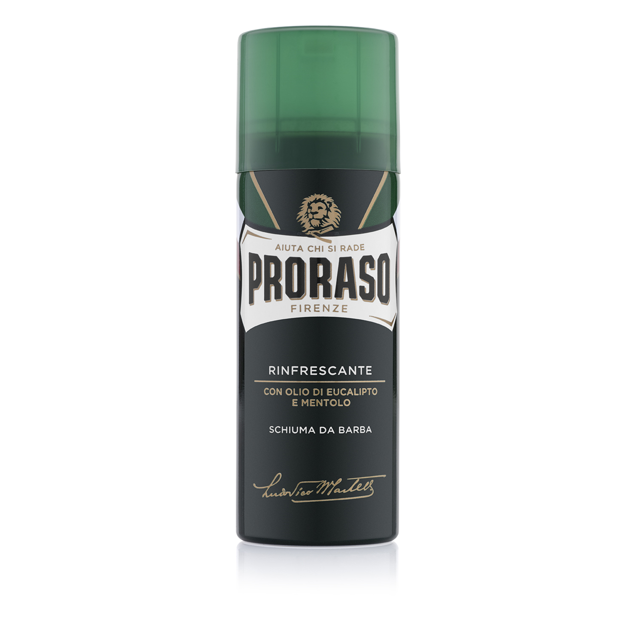 PRORASO GREEN SHAVING FOAM, gaivinančios skutimosi putos, 50ml