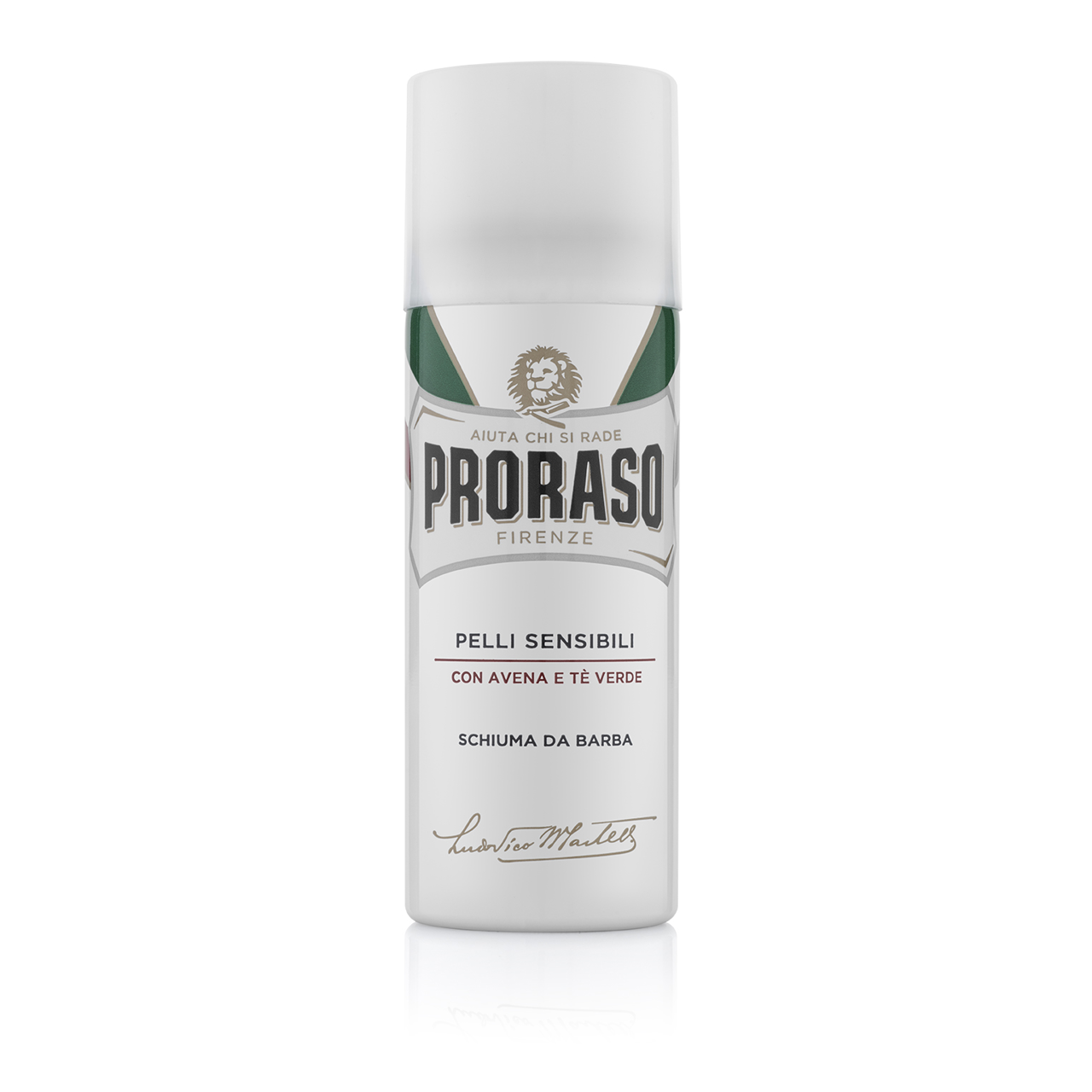 PRORASO WHITE SHAVING FOAM, skutimosi putos jautriai odai, 50ml