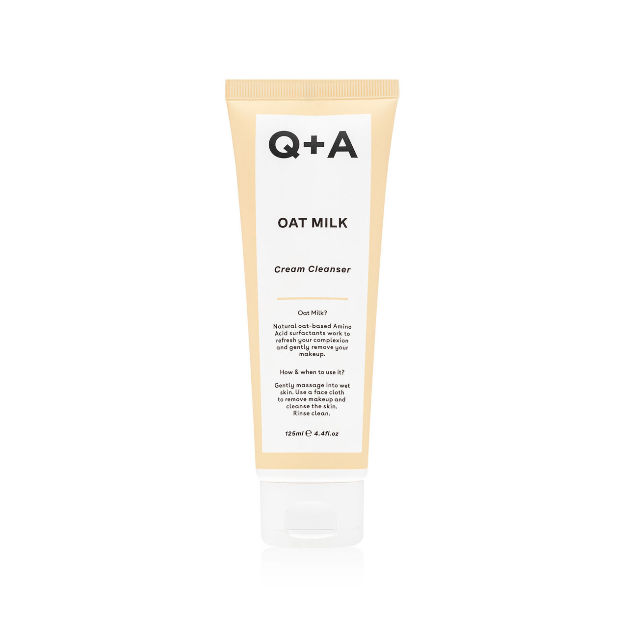 Q+A OAT MILK CREAM CLEANSER, kreminis veido prausiklis, 125ml