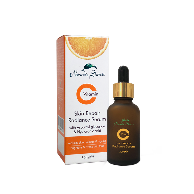Nature’s Secrets atkuriamasis odos serumas su vitaminu C ir hialurono rūgštimi, 30 ml
