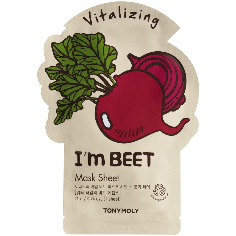 TONYMOLY Veido kaukė  I´m Beet Mask Sheet TM00005837, su burokėlių ekstraktu 21 g