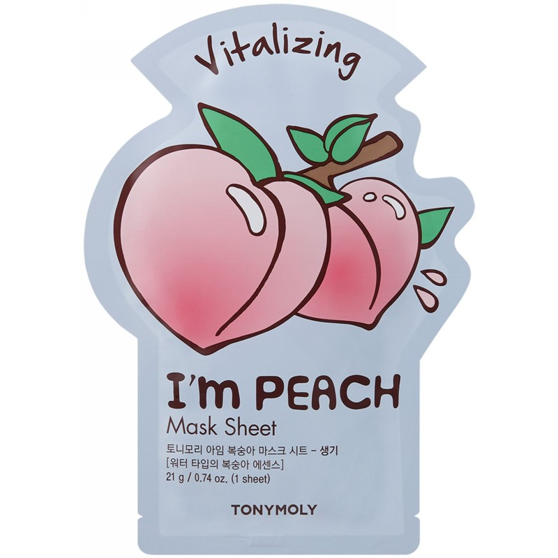 TONYMOLY  Veido kaukė I´m Peach Mask Sheet TM00000728, su persiku ekstraktu, 21 g